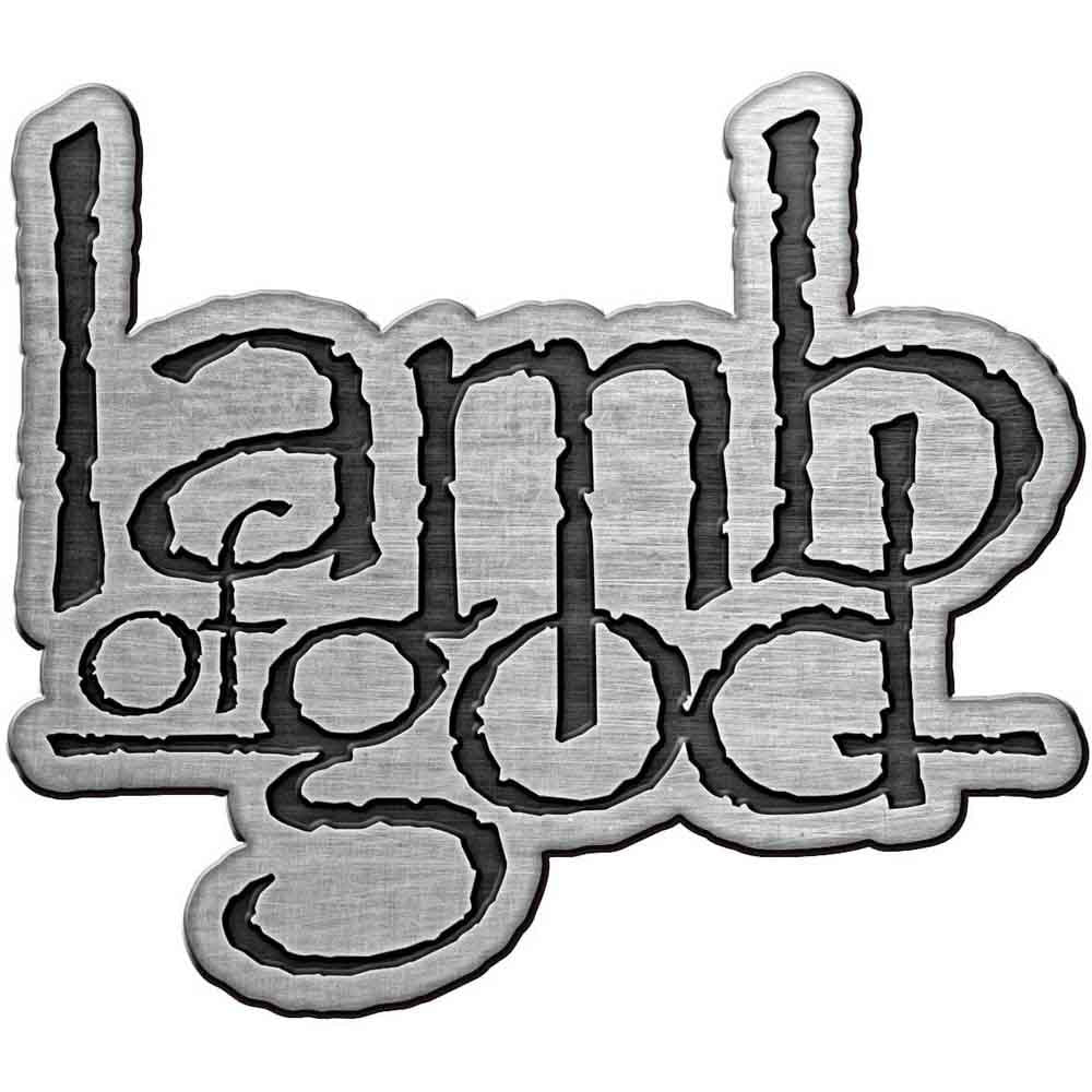 Lamb Of God Pin Badge Logo White