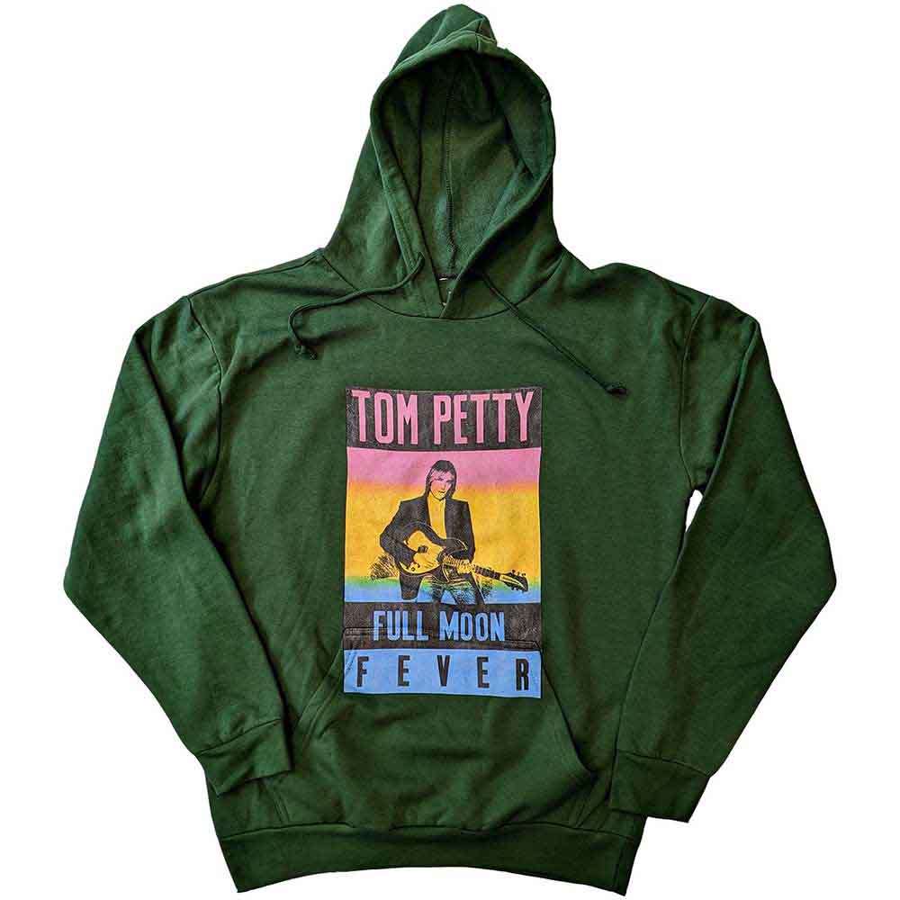 Tom Petty & The Heartbreakers Unisex Pullover Hoodie Full Moon Fever Green (XXL)