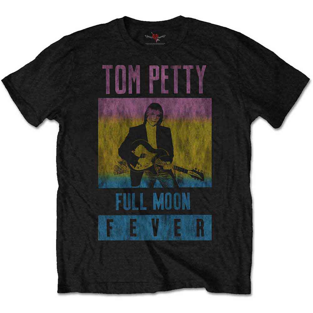 Tom Petty & The Heartbreakers Unisex T-Shirt Full Moon Fever Black (M)