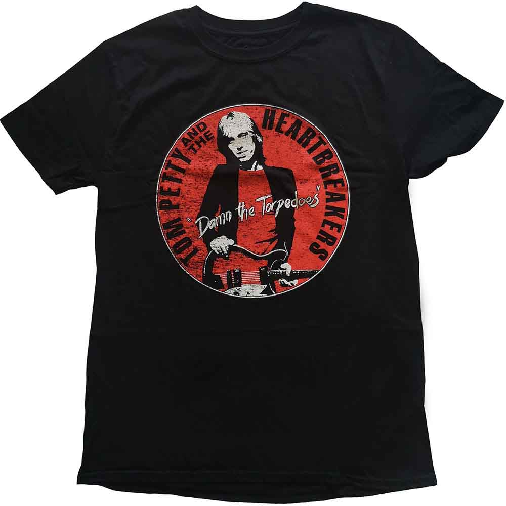 Tom Petty & The Heartbreakers Unisex T-Shirt Damn The Torpedoes Black (S)
