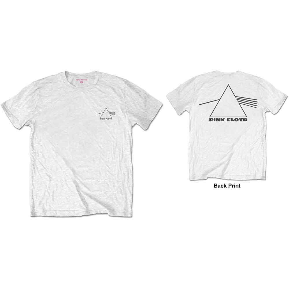 Pink Floyd Unisex T-Shirt DSOTM Prism (Back Print/Retail Pack) White (S)