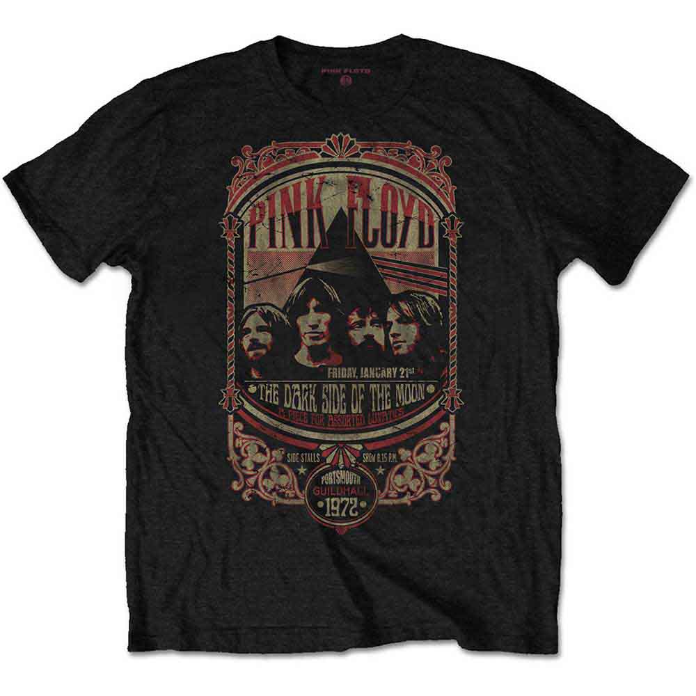 Pink Floyd Men's T-Shirt Portsmouth 1972 Black (XXL)