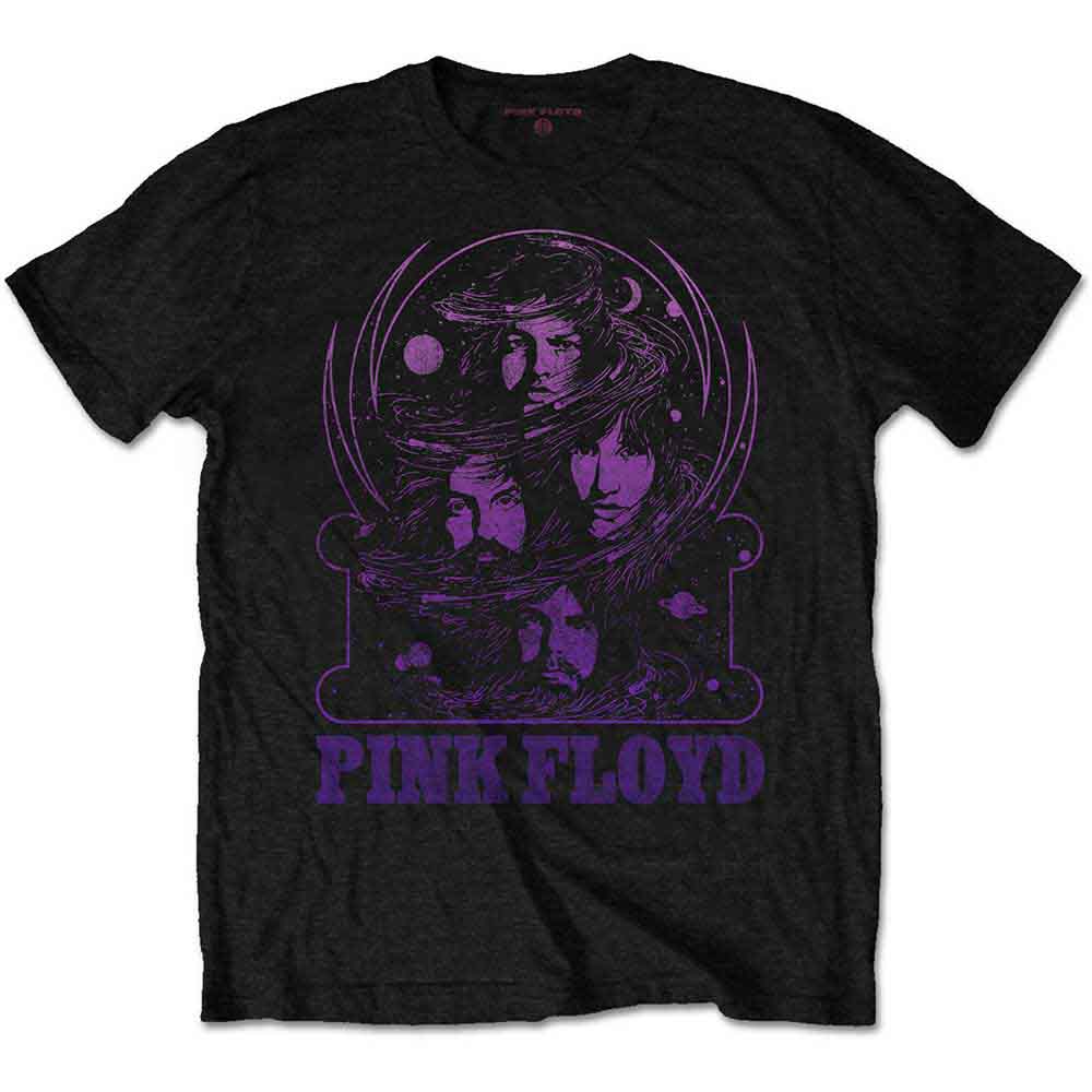 Pink Floyd Men's T-Shirt Purple Swirl Black (XL)