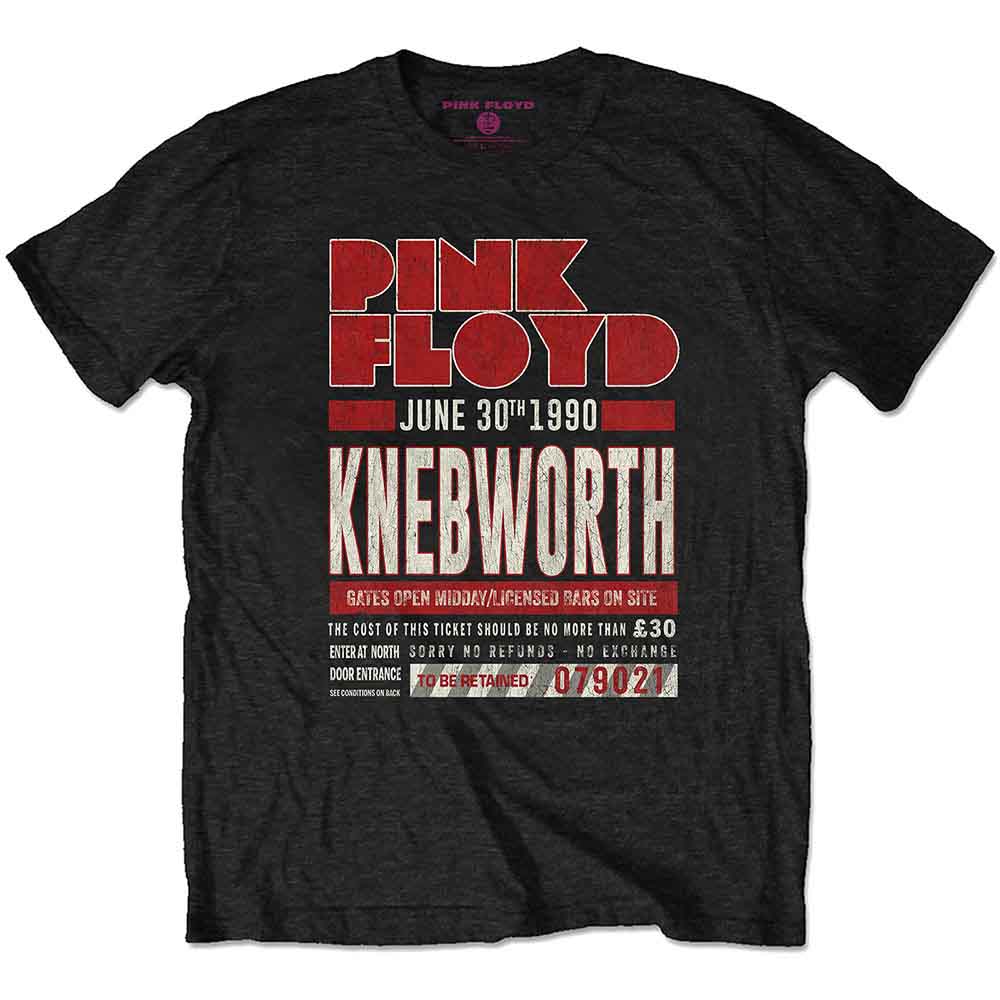 Pink Floyd Unisex T-Shirt Knebworth '90 Red Black (XXL)