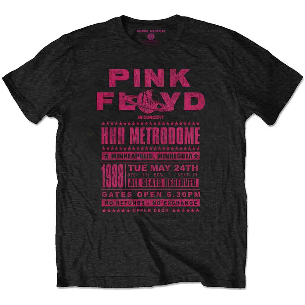 Pink Floyd Unisex T-Shirt Metrodome '88 Black (XL)