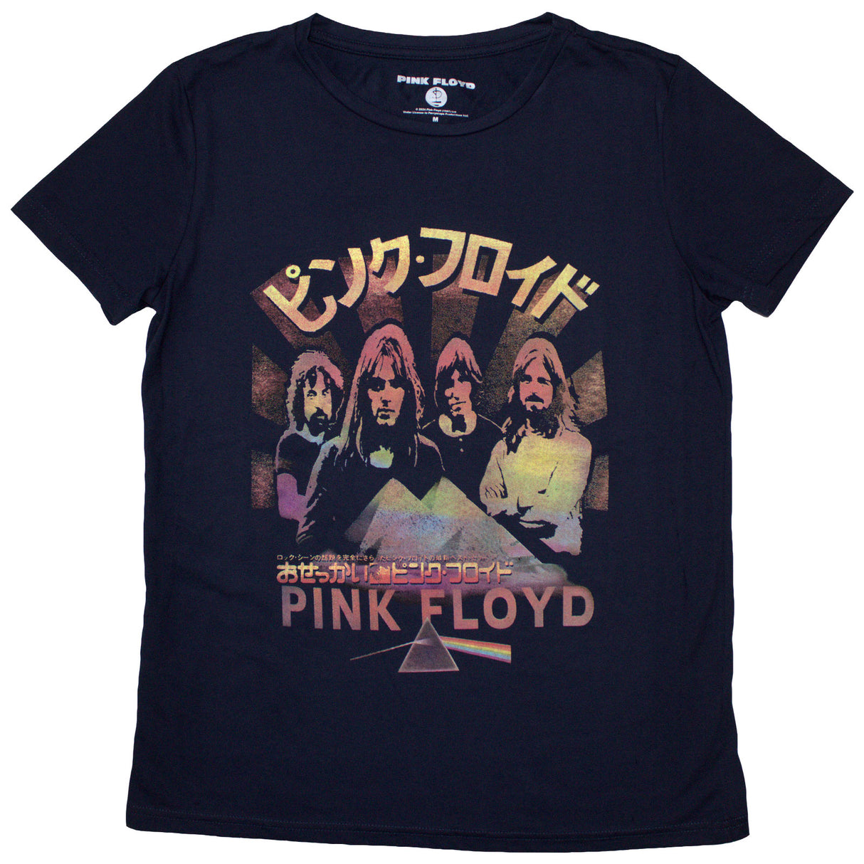 Pink Floyd Ladies T-Shirt Japan Poster Blue (L)