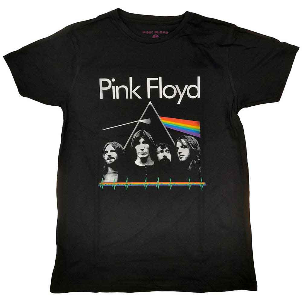 Pink Floyd Unisex T-Shirt Dark Side of the Moon Band & Pulse Black (XXL)