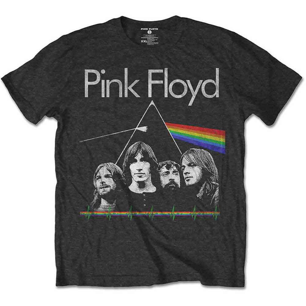 Pink Floyd Unisex T-Shirt DSOTM Band & Pulse Grey (L)