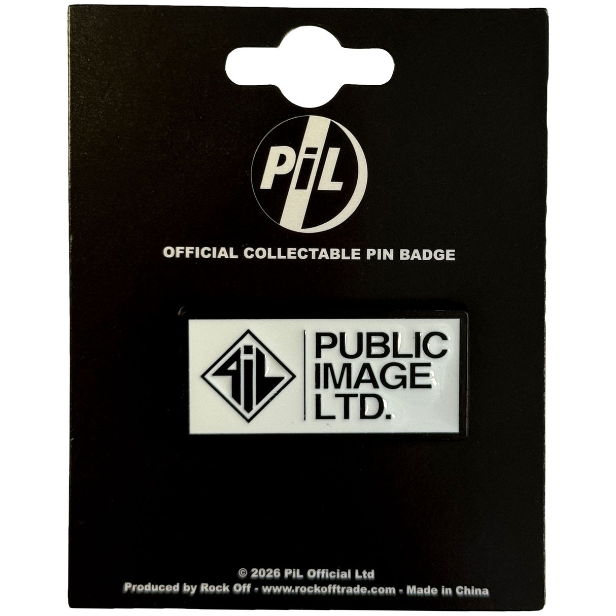 Public Image Ltd Pin Badge: New Logo Stacked Text