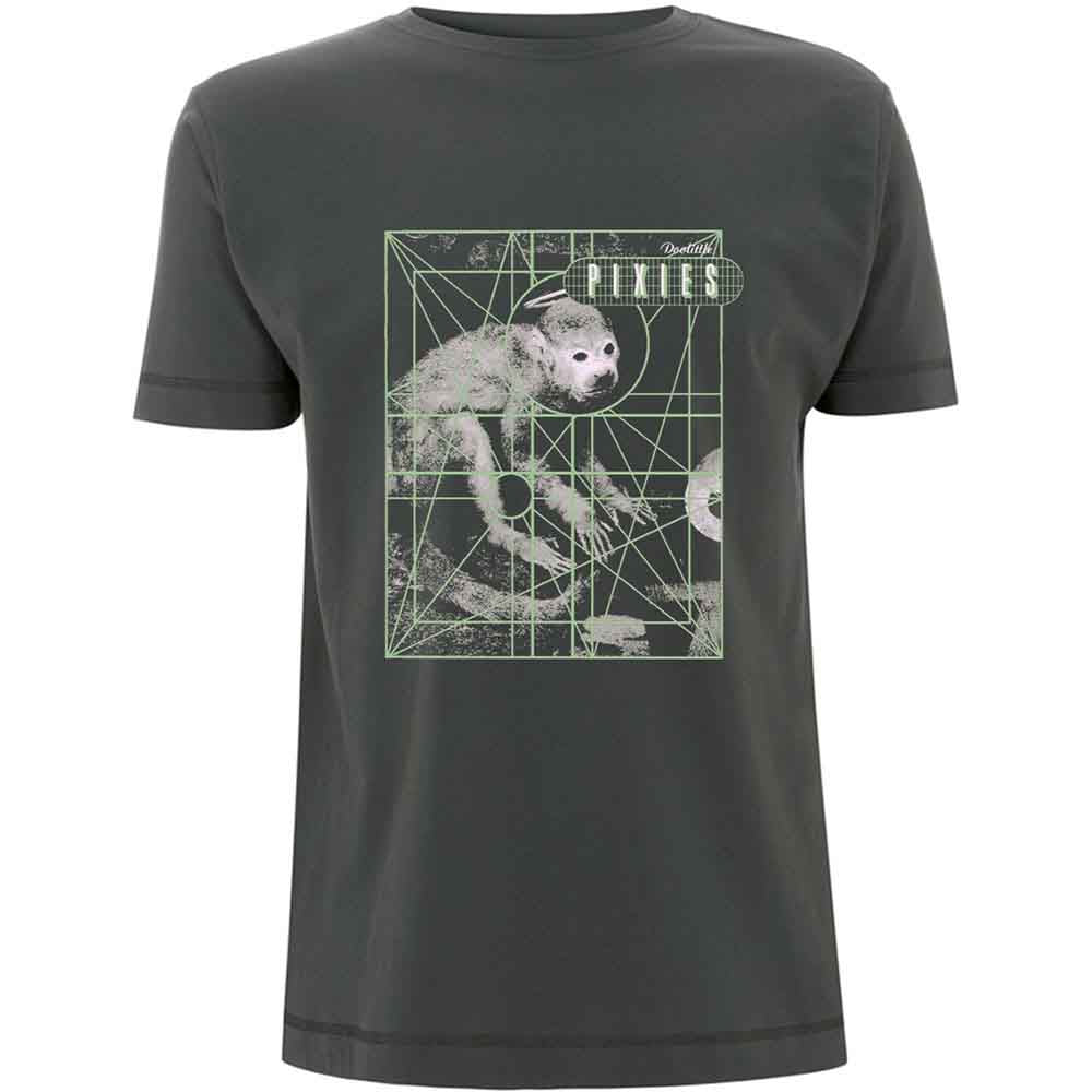Pixies Unisex T-Shirt Monkey Grid Grey (S)
