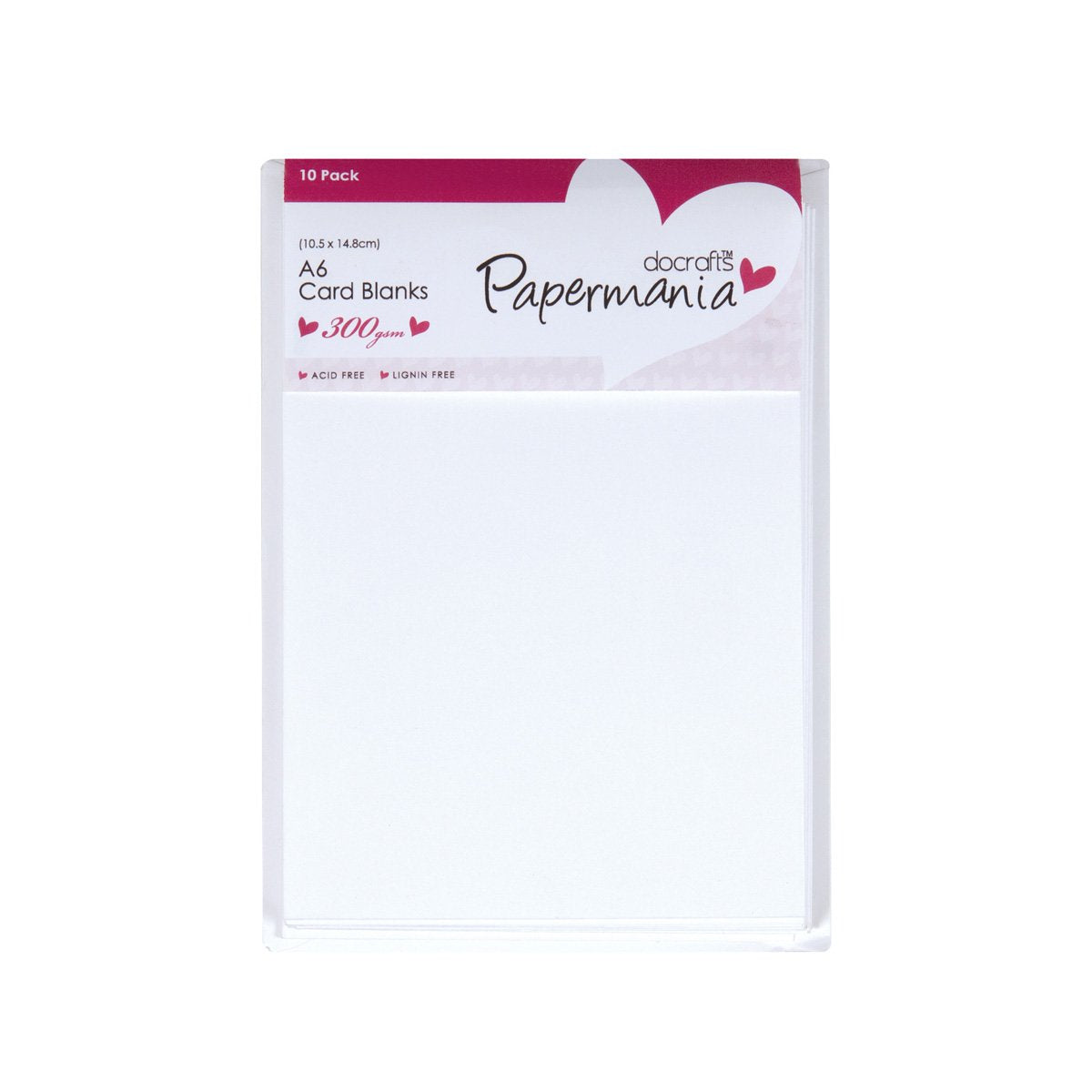 Papermania Cards & Envelopes A6 300gsm White (10pk)