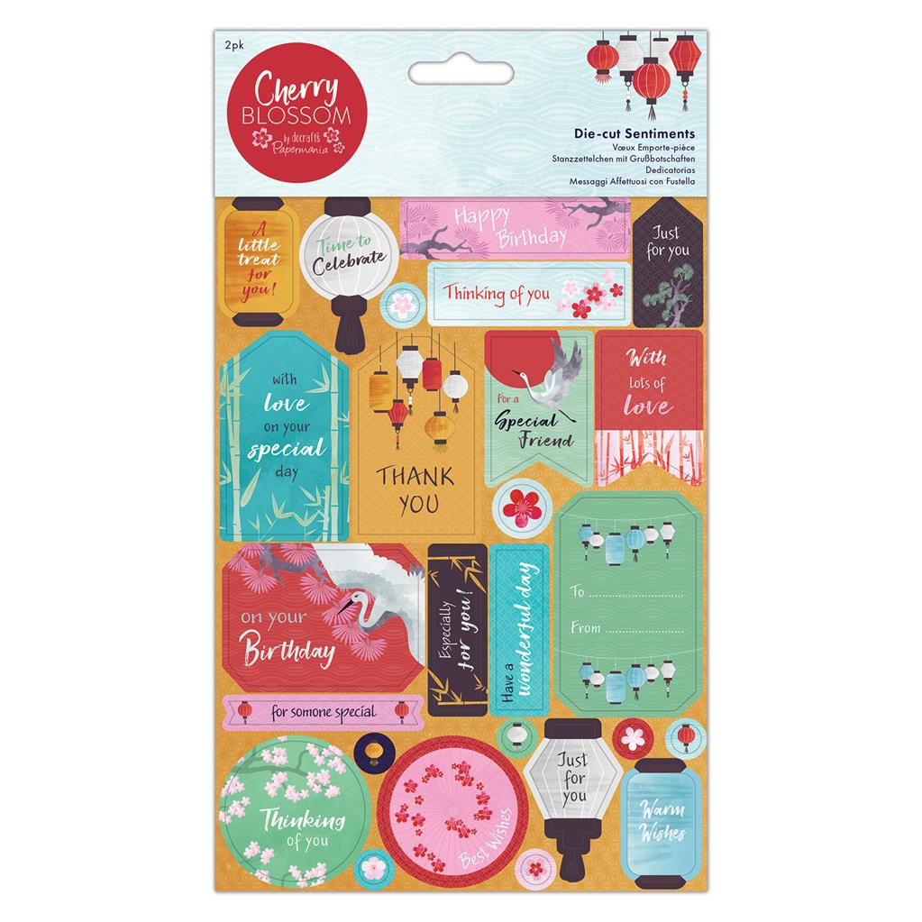 Cherry Blossom Die-cut Sentiments (2sht)
