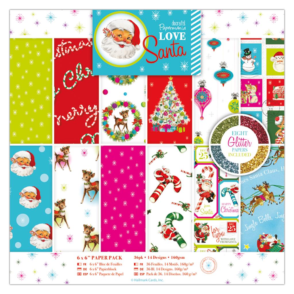 Papermania 6" x 6" Paper Pack  - Love Santa (36sht)
