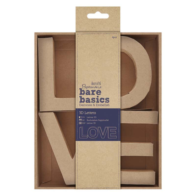 Bare Basics 3D 10cm Letters "LOVE"