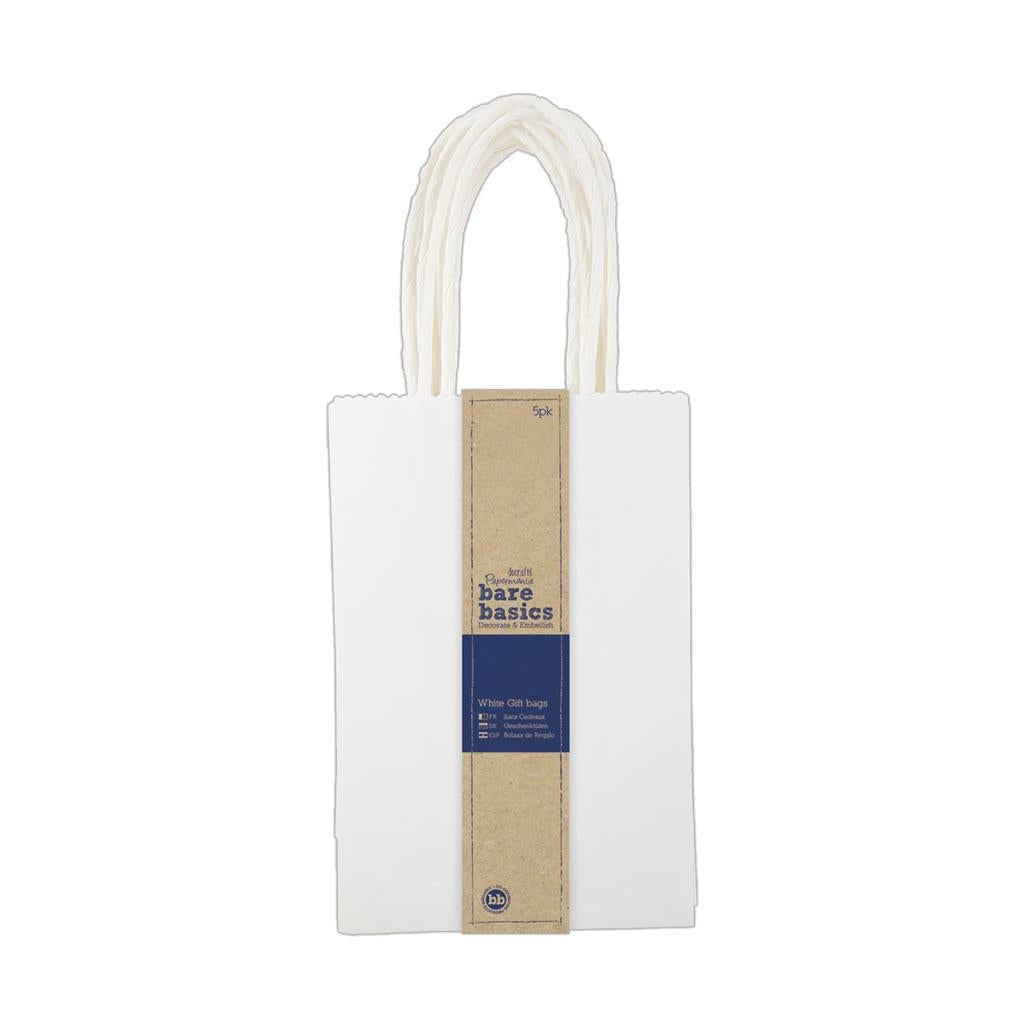 Bare Basics Small White Gift Bags (5pk)