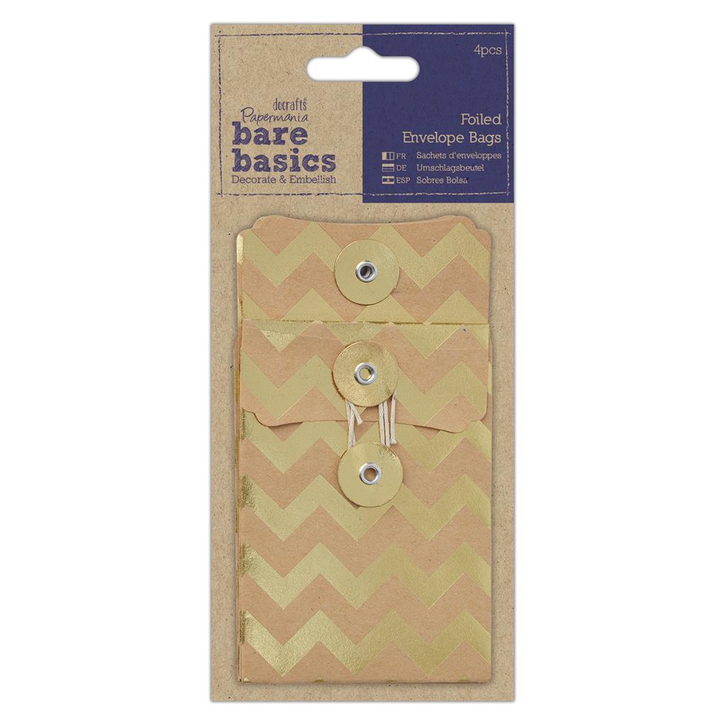 Bare Basics Foiled Envelope Bags Chevrons (4pc)