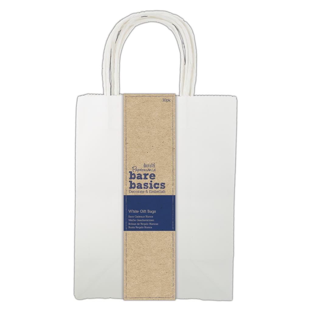Bare Basics White Gift Bags Large (30pk)