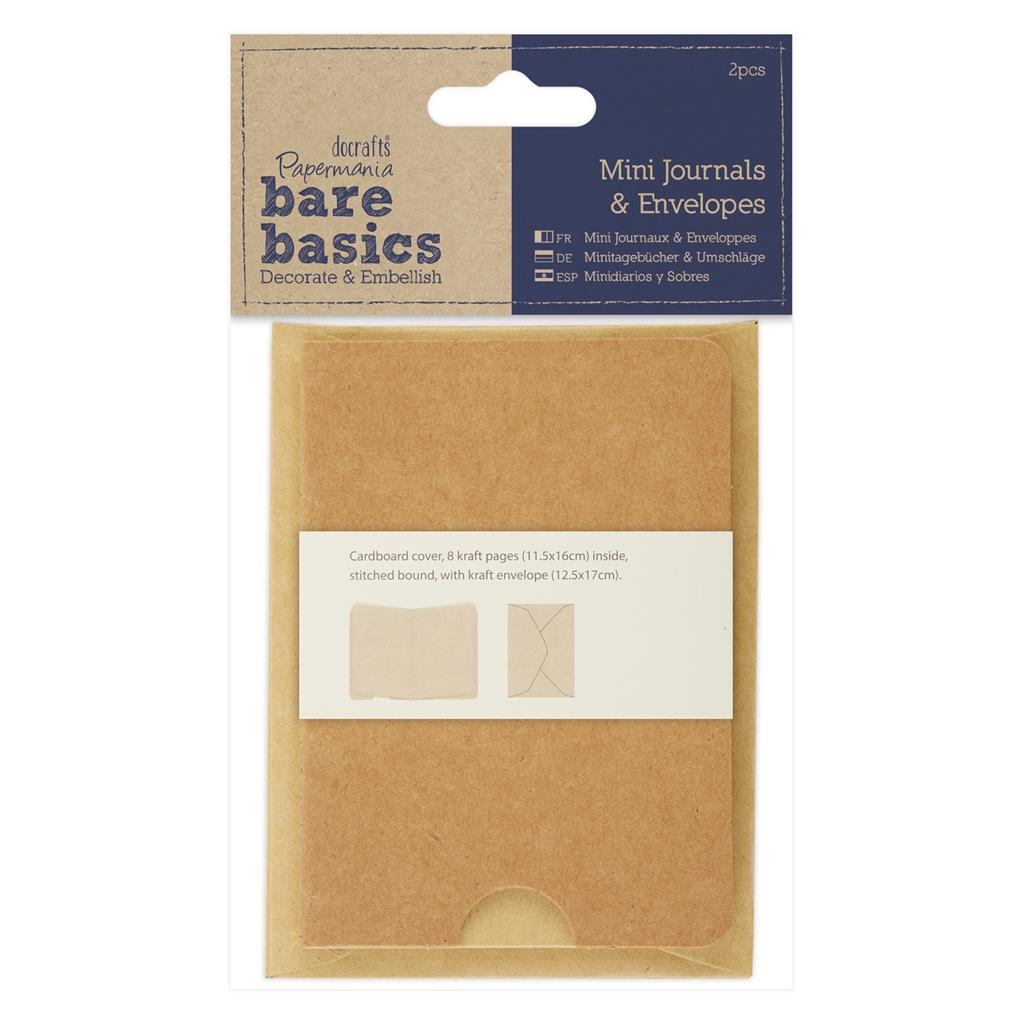 Bare Basics Mini Journals & Envelopes (2pk)