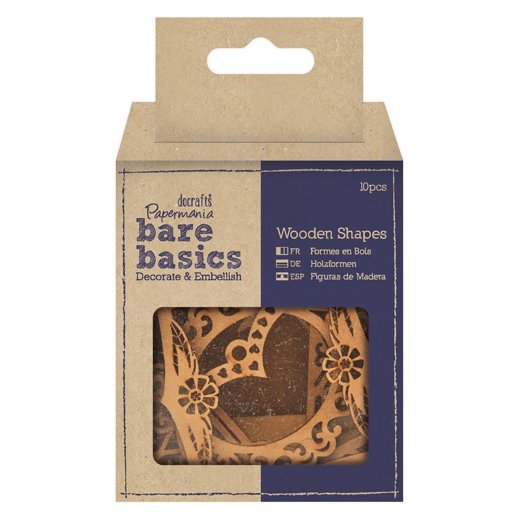 Bare Basics Wooden Shapes - Mixed Frames (10pc)