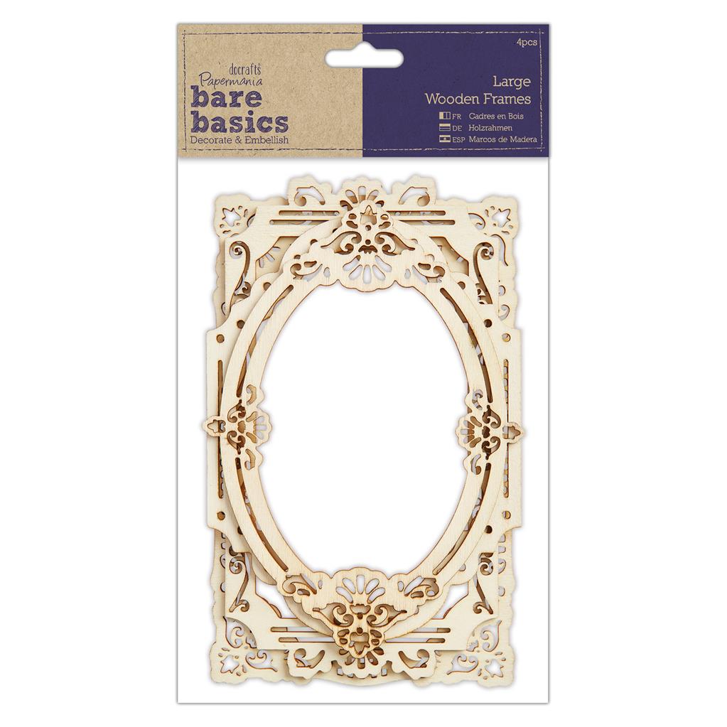 Bare Basics Wooden Frames - Large (4pc)