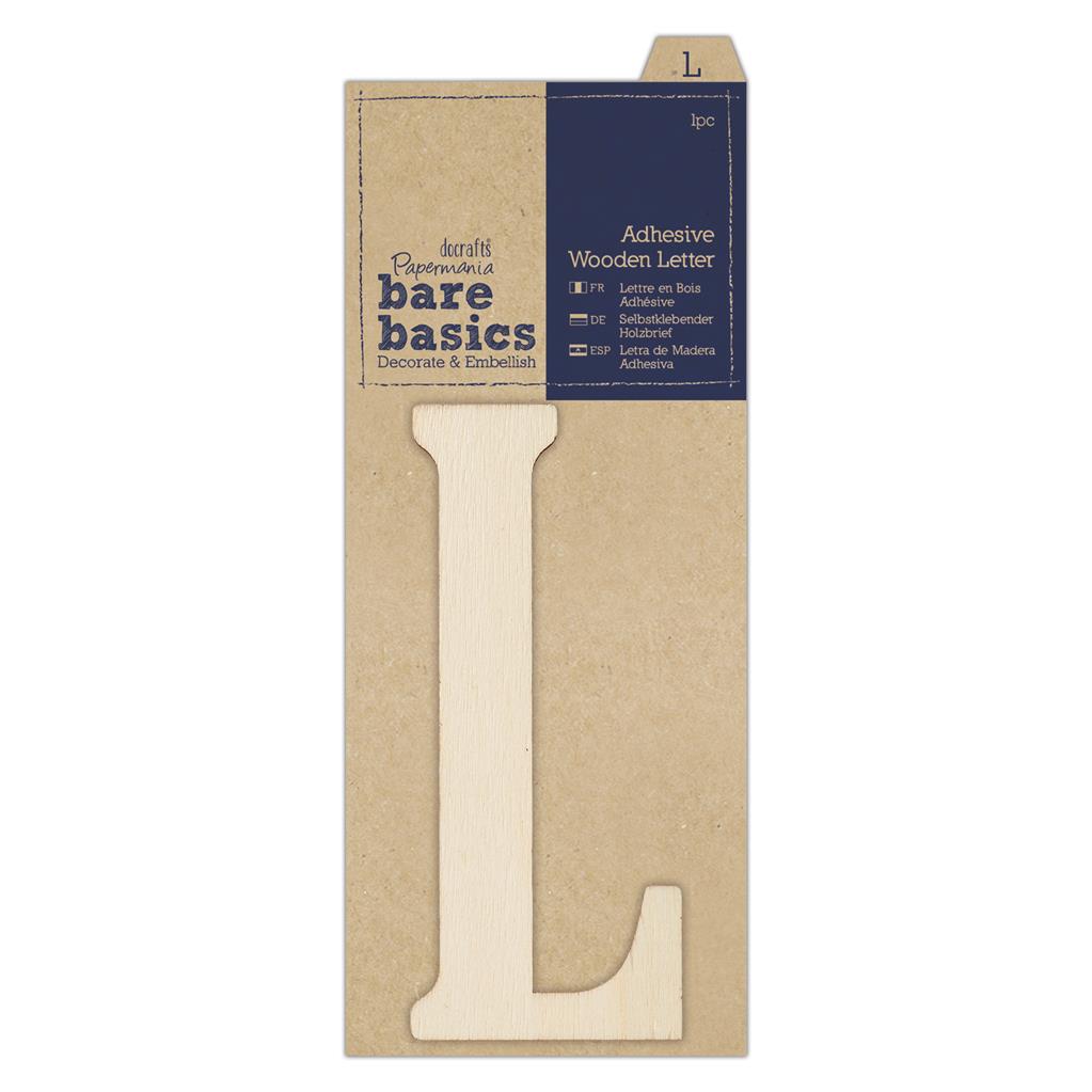 Bare Basics Adhesive Wooden Letter L (1pc)