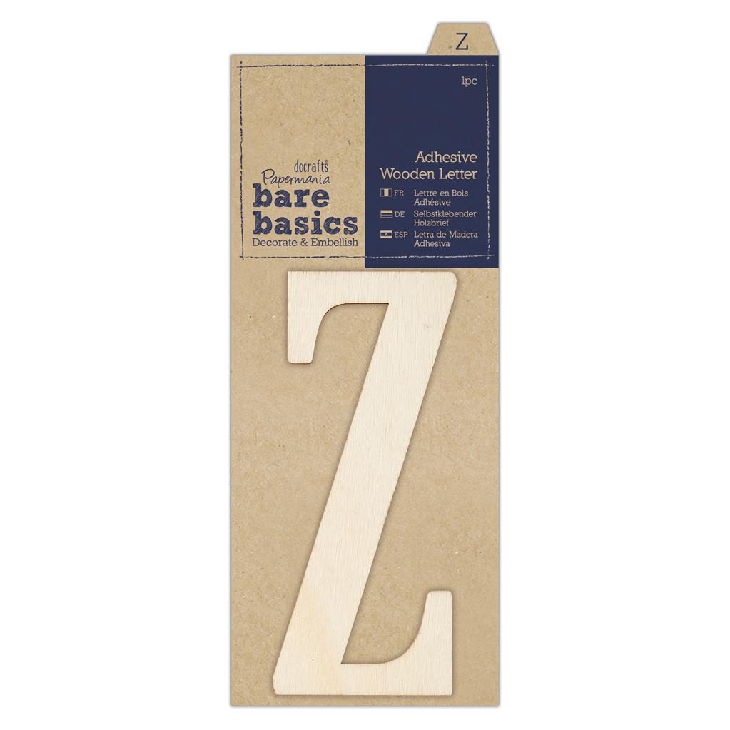 Bare Basics Adhesive Wooden Letter Z (1pc)