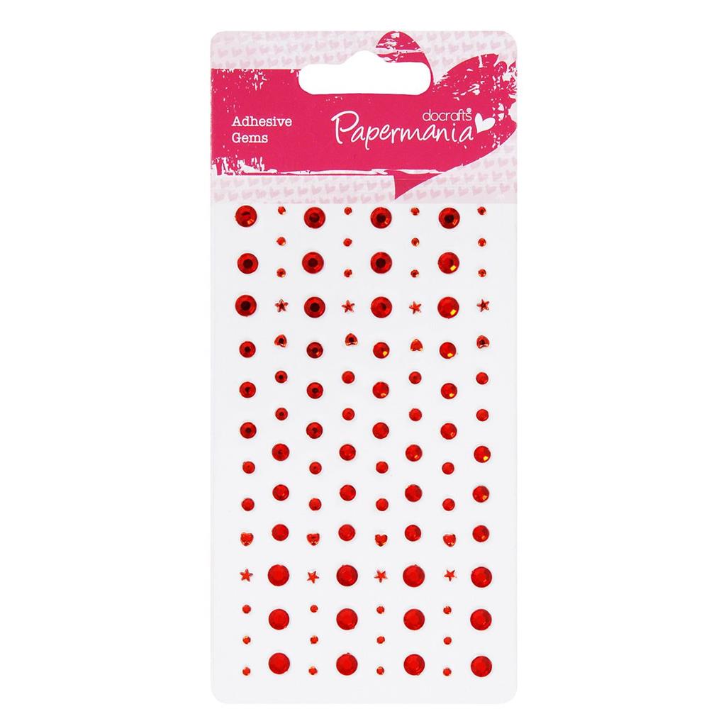Papermania Adhesive Stones - Red (104pk)