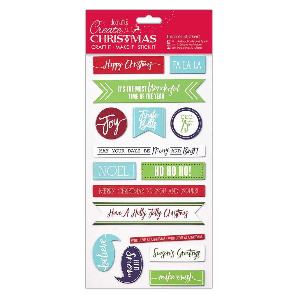 Create Christmas Thicker Stickers - Christmas Sentiments