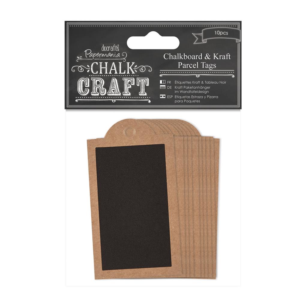 Papermania Chalk Craft Chalkboard & Kraft Parcel Tags (10pcs)