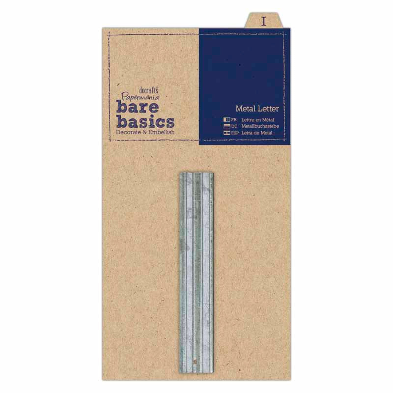 Bare Basics Metal Letters Silver 'I' (Single)