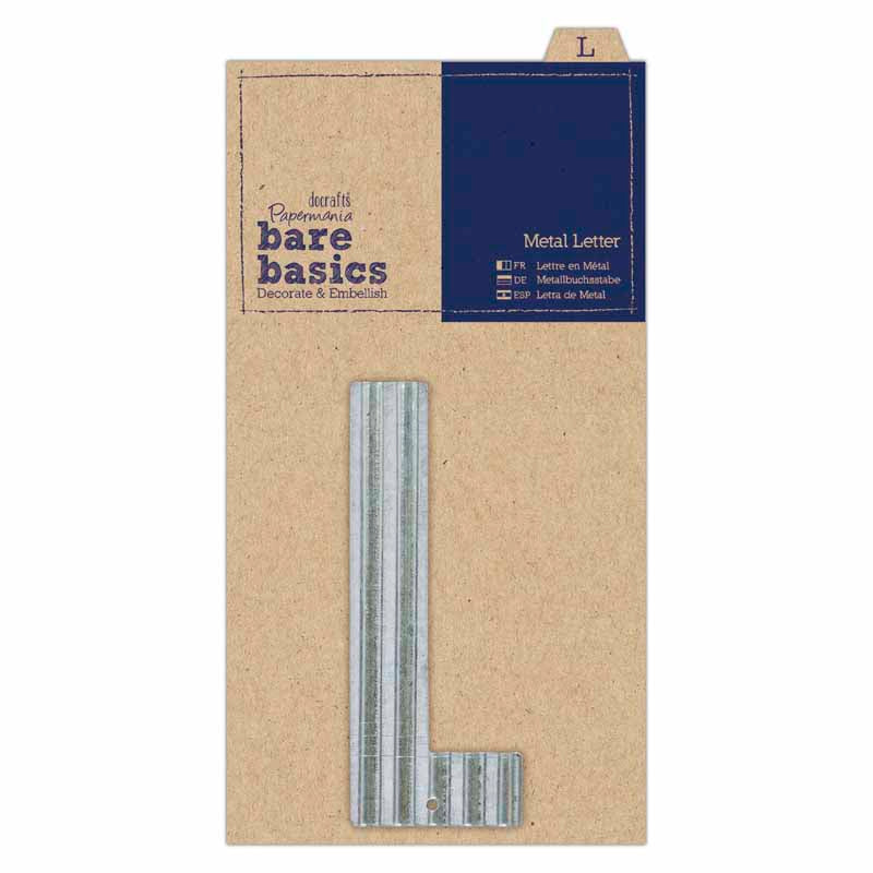 Bare Basics Metal Letters Silver 'L' (Single)