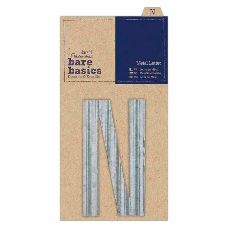 Bare Basics Metal Letters Silver 'N' (Single)