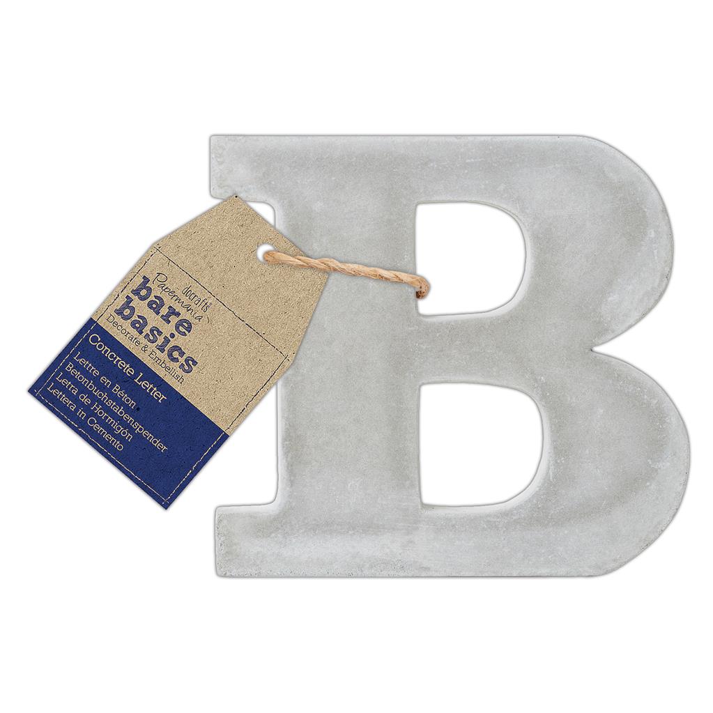 Bare Basics Concrete Letter 8cm 'B' (Single)
