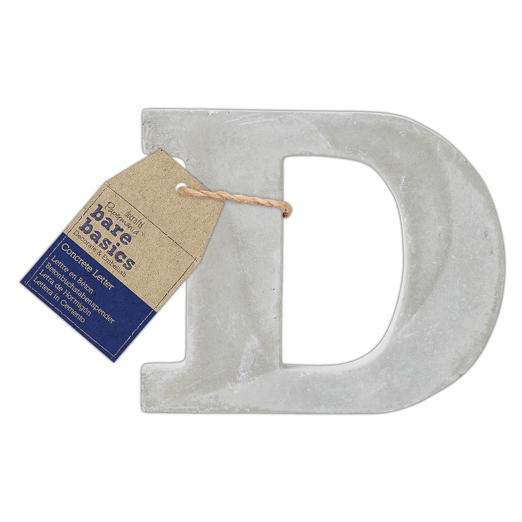 Bare Basics Concrete Letter 8cm 'D' (Single)