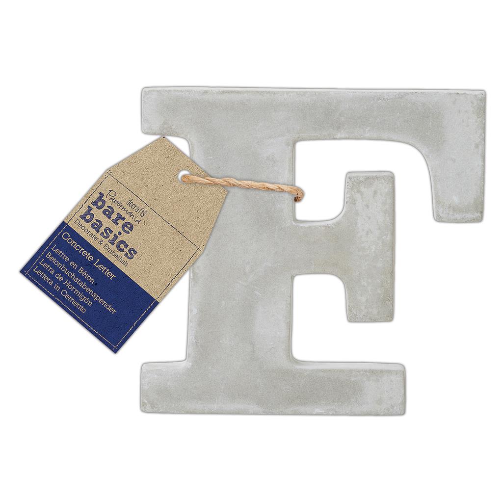 Bare Basics Concrete Letter 8cm 'F' (Single)