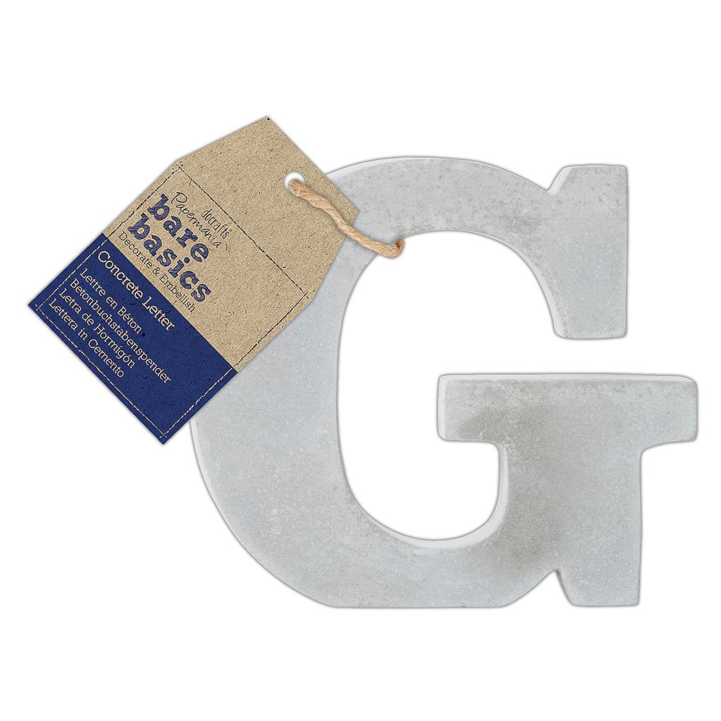 Bare Basics Concrete Letter 8cm 'G' (Single)
