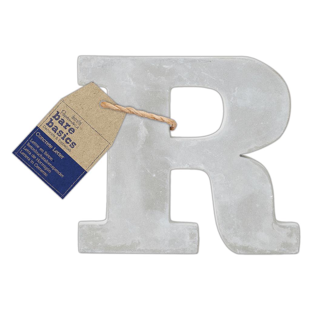 Bare Basics Concrete Letter 8cm 'R' (Single)