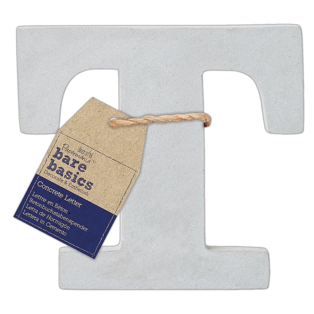 Bare Basics Concrete Letter 8cm 'T' (Single)