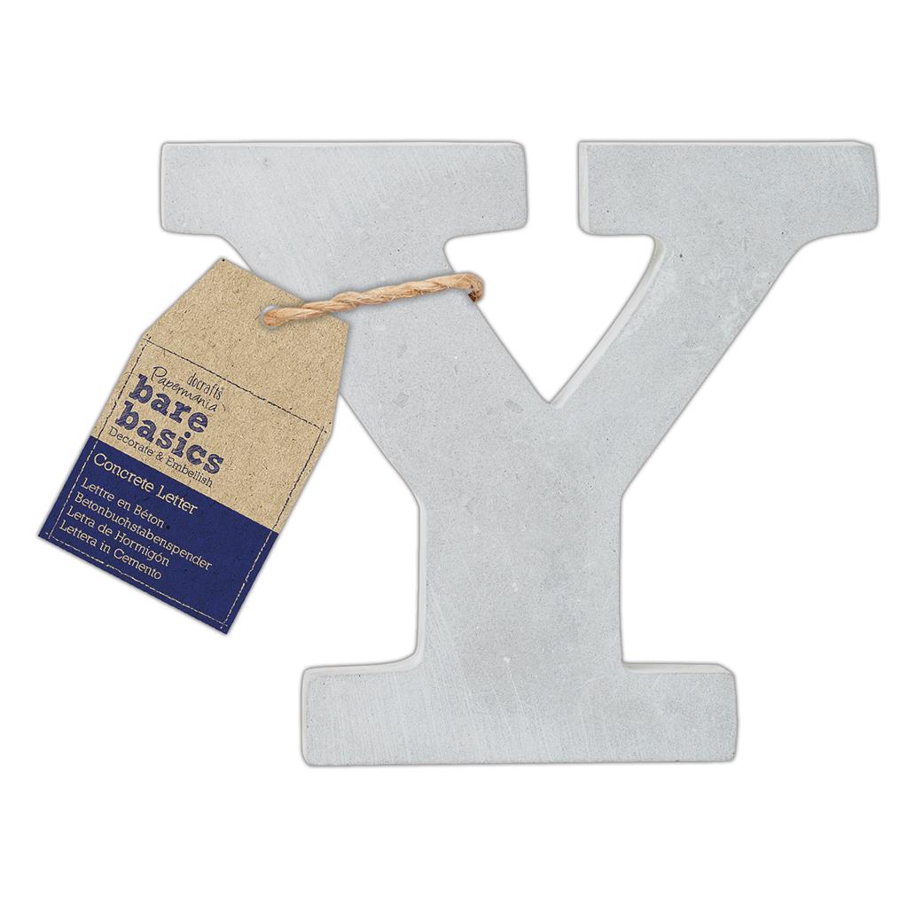 Bare Basics Concrete Letter 8cm 'Y' (Single)