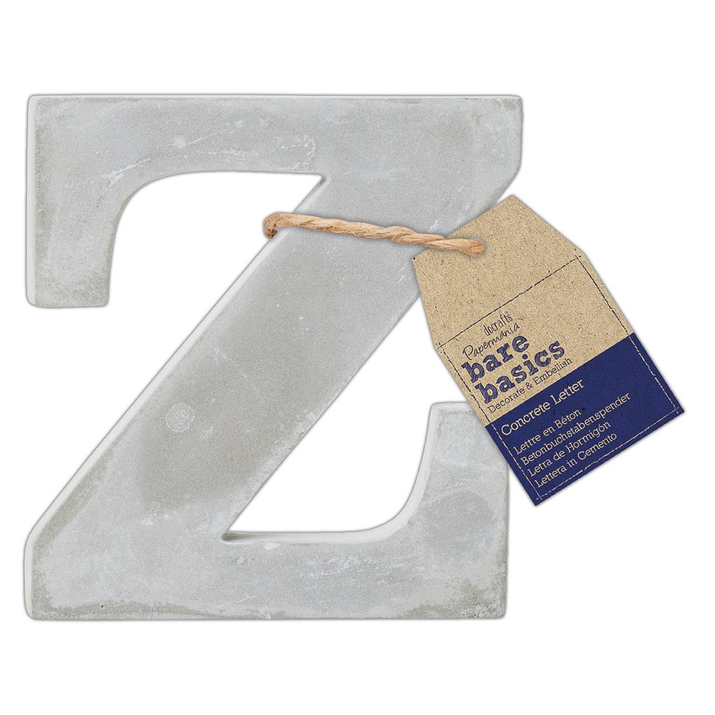 Bare Basics Concrete Letter 8cm 'Z' (Single)