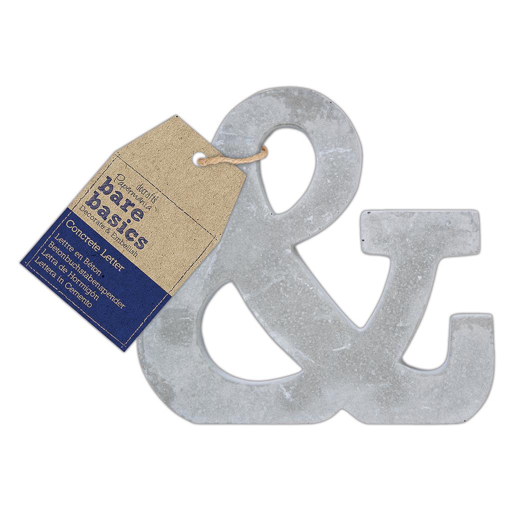 Bare Basics Concrete Letter 8cm '&' (Single)