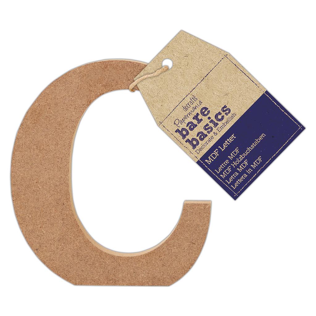 Bare Basics MDF Letter 10cm 'C' (Single)