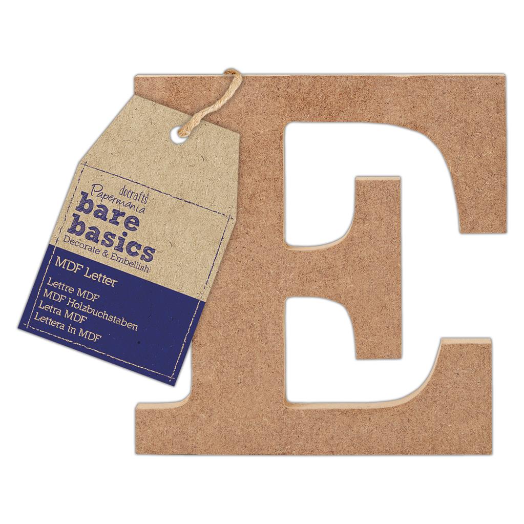 Bare Basics MDF Letter 10cm 'E' (Single)