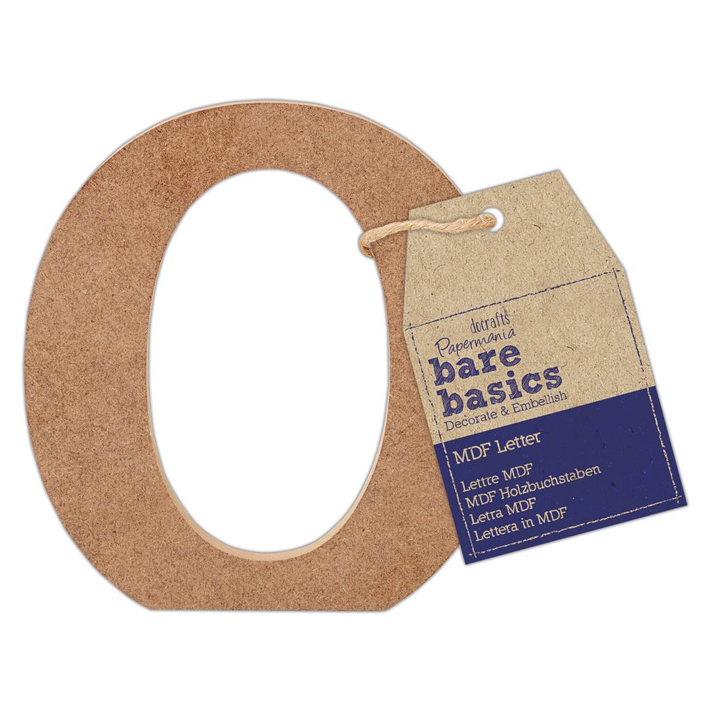 Bare Basics MDF Letter 10cm 'O' (Single)