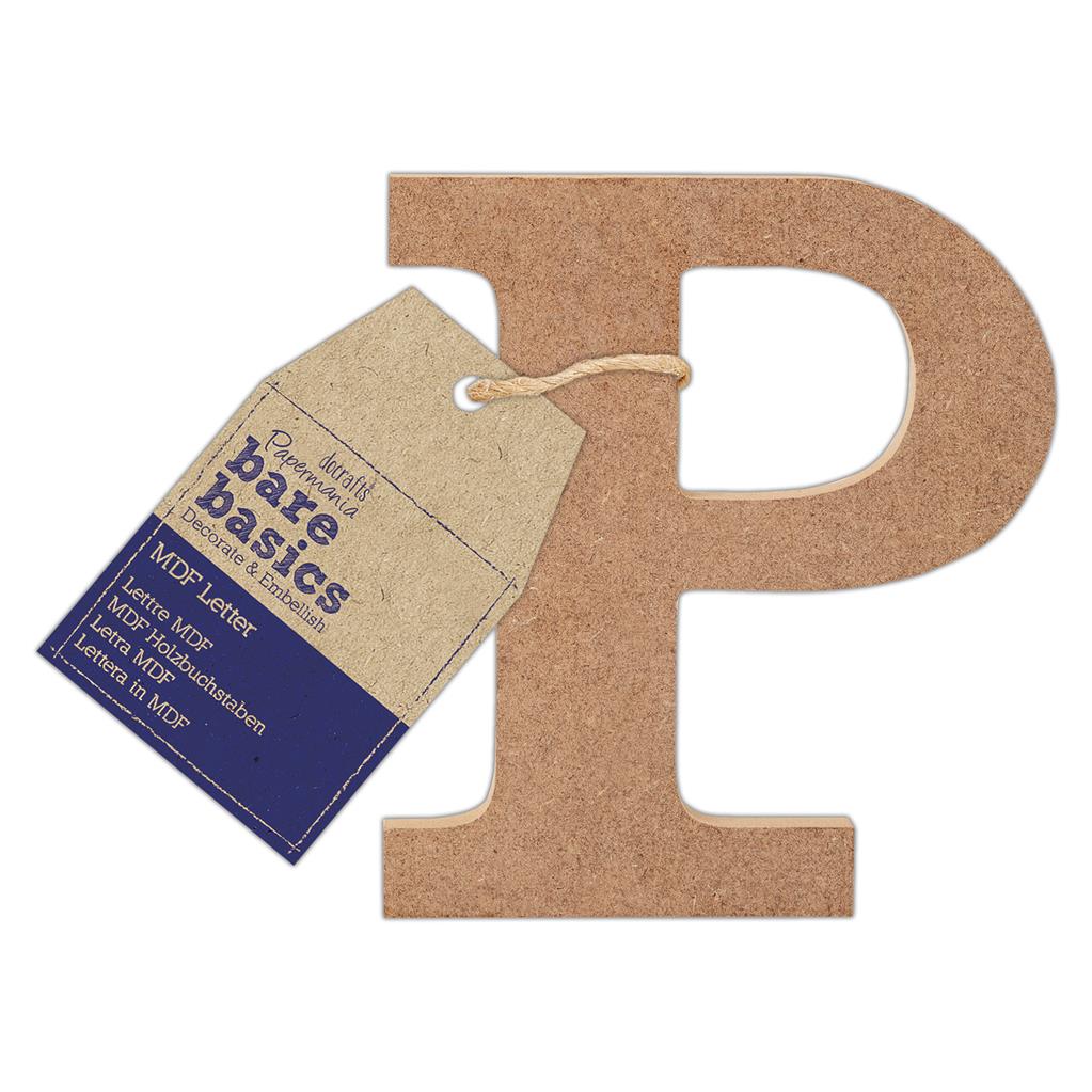 Bare Basics MDF Letter 10cm 'P' (Single)