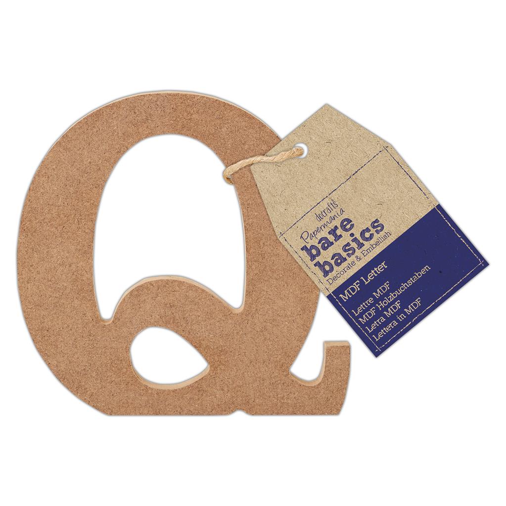 Bare Basics MDF Letter 10cm 'Q' (Single)
