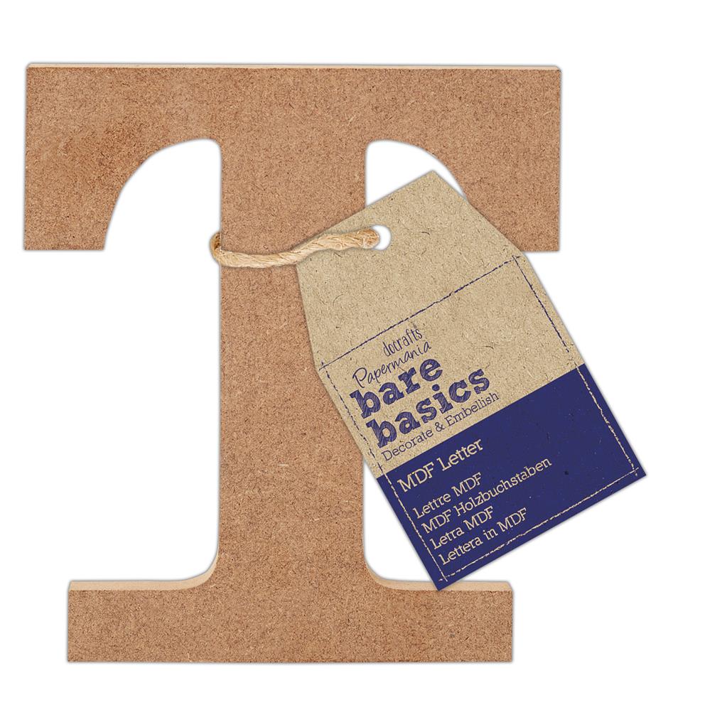 Bare Basics MDF Letter 10cm 'T' (Single)