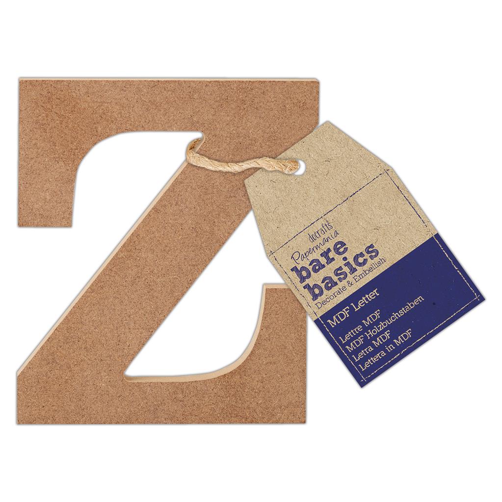 Bare Basics MDF Letter 10cm 'Z' (Single)