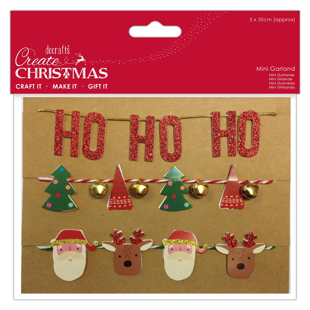 Create Christmas Mini Garland - Ho Ho Ho
