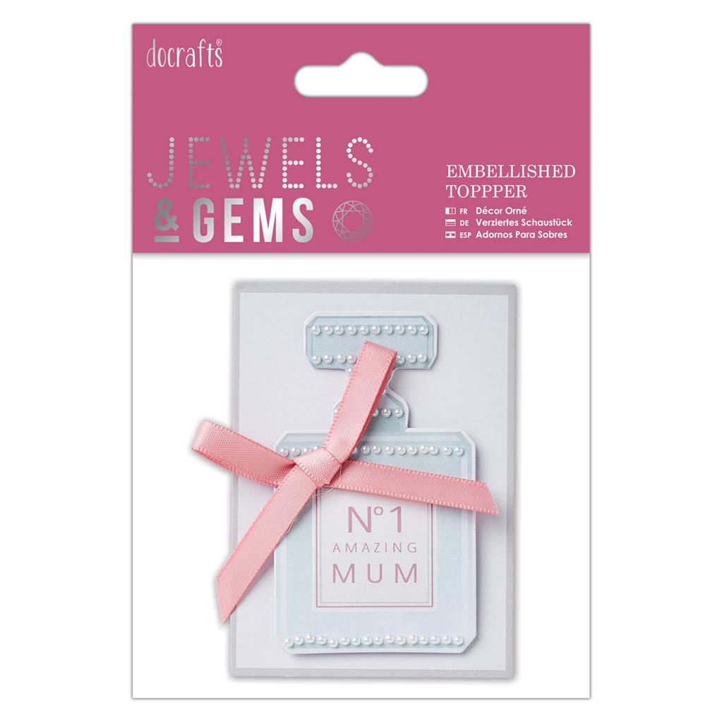 Papermania Jewels & Gems Embellished Topper - No1 Amazing Mum